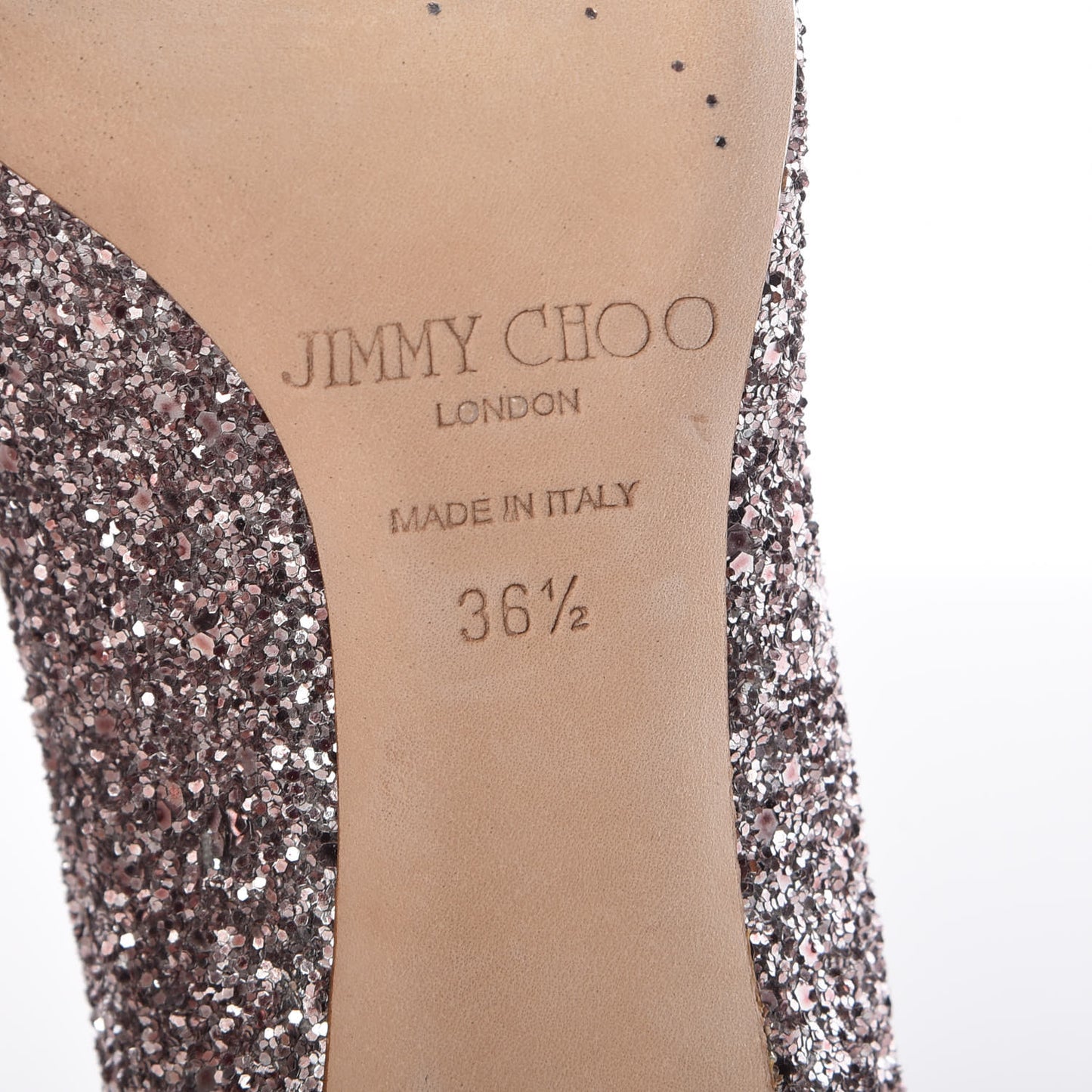 Glitter Pointy Toe Romy 85 Pumps 36.5 Pink