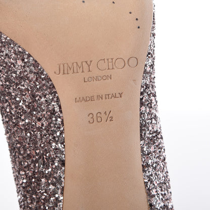 Jimmy Choo Glitter Pointy Toe Romy 85 Pumps 36.5 Pink 8 of 15