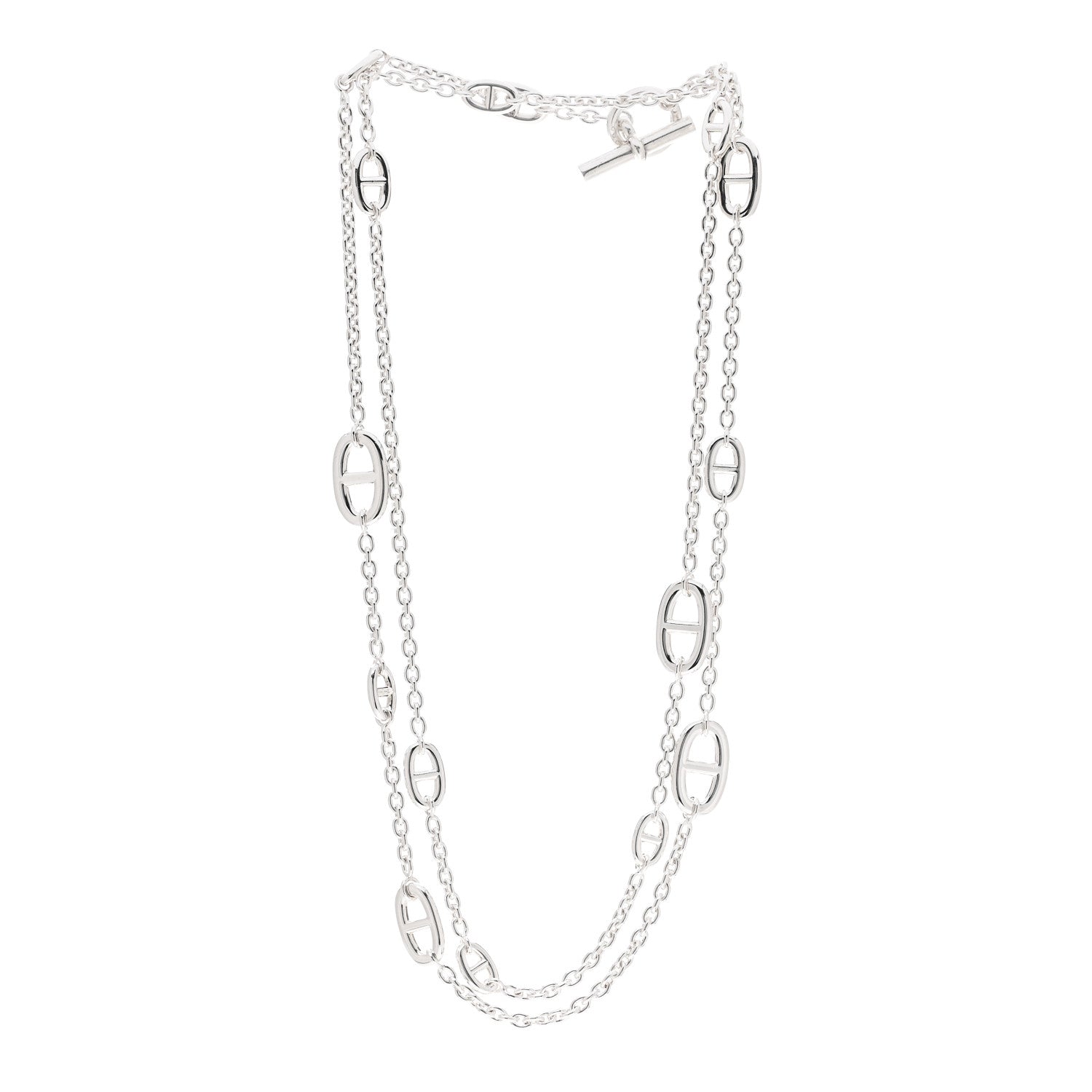 Hermes Sterling Silver Farandole Necklace 120 3 of 5