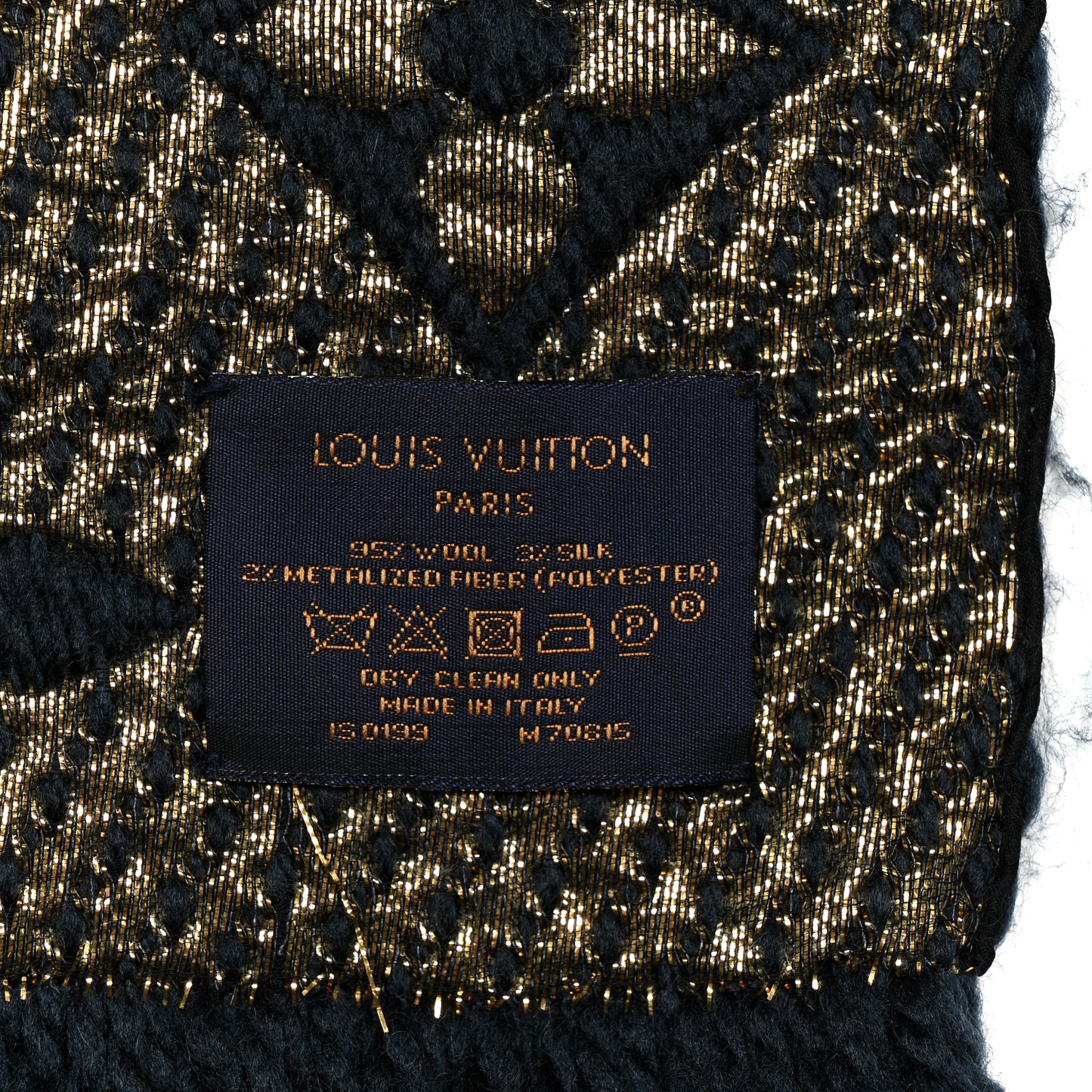 Wool Silk Logomania Shine Scarf Petrol