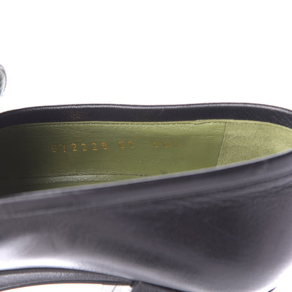 Gucci Goatskin Houdan Mid Heel Platform Loafers 37 Black 9 of 13