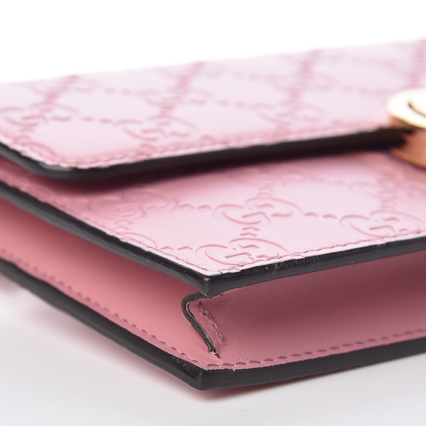 Guccissima Icon Chain Wallet Carmine Rose