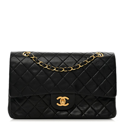 Chanel Lambskin Quilted Medium Double Flap Black 1 of 12