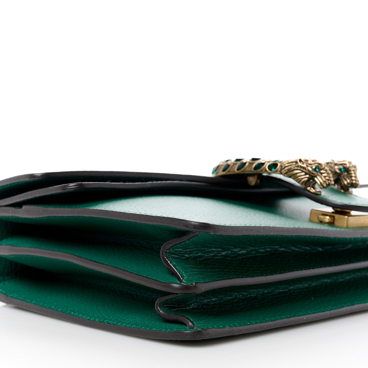 Gucci Pebbled Calfskin Small Dionysus Shoulder Bag Emerald 11 of 12