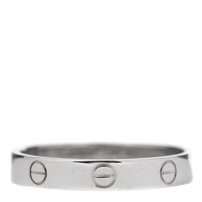 Cartier 18K White Gold 3.5mm LOVE Wedding Band Ring 61 9.5 3 of 4