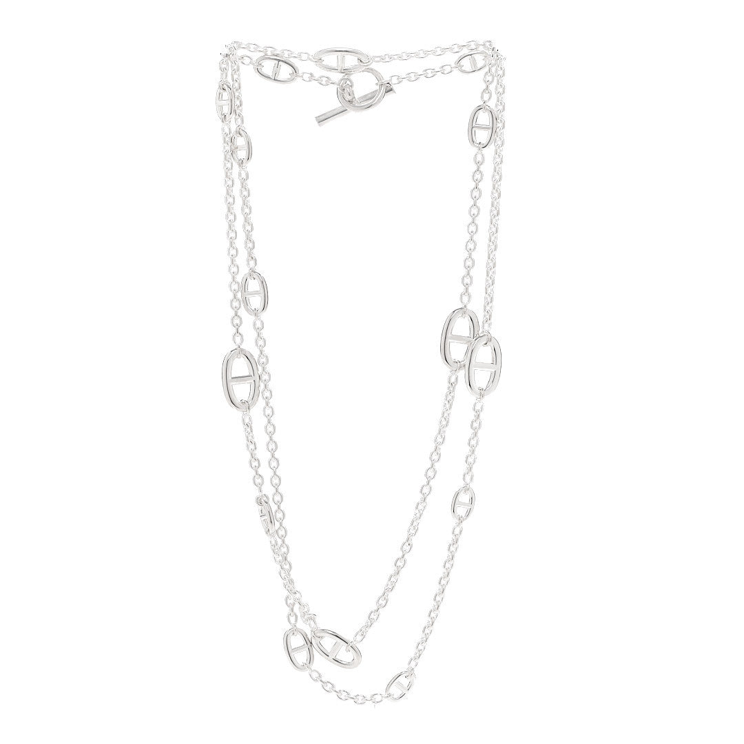 Hermes Sterling Silver Farandole Necklace 120 3 of 6