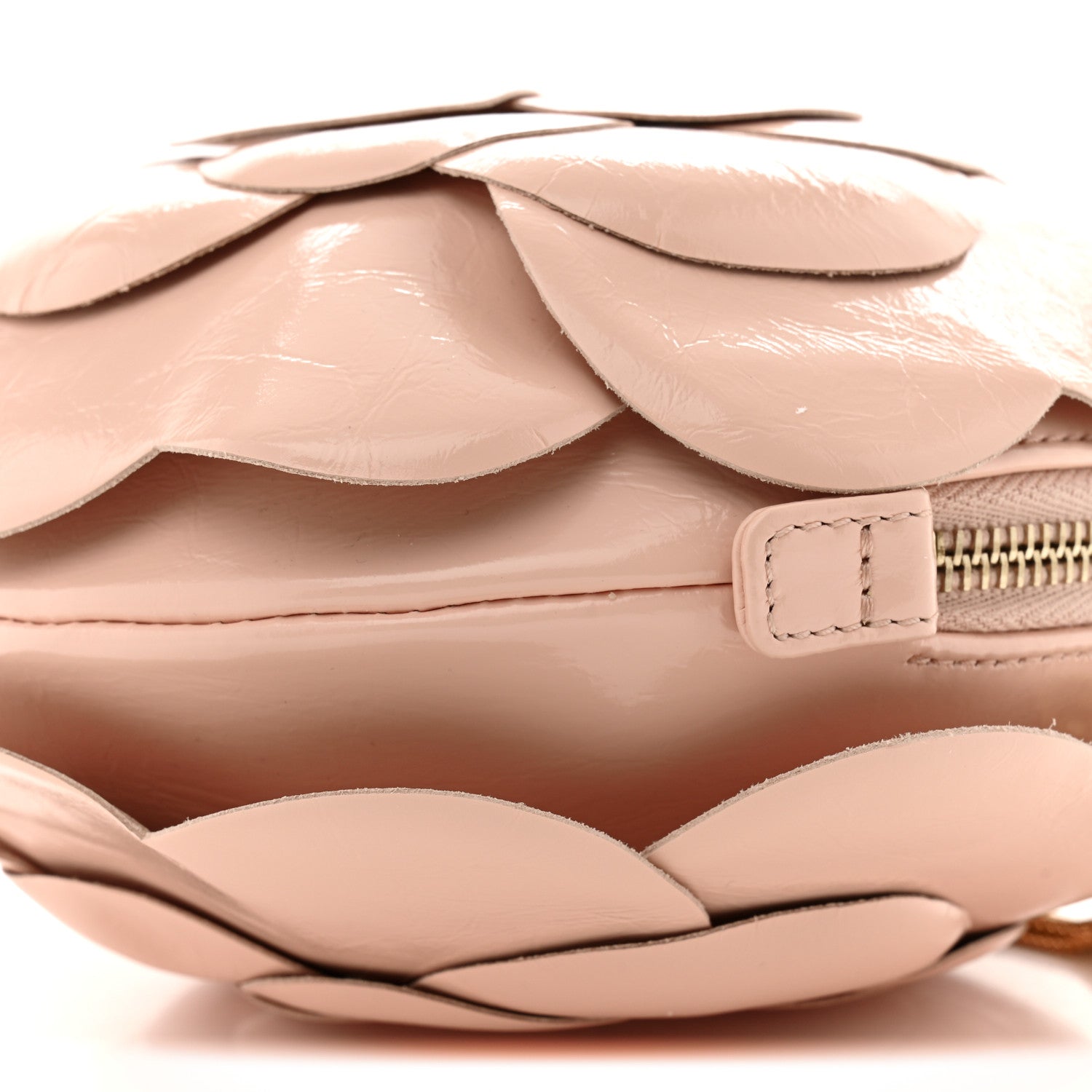 Chanel Patent Lambskin Camellia Bouquet Clutch With Chain Light Pink 10 of 11