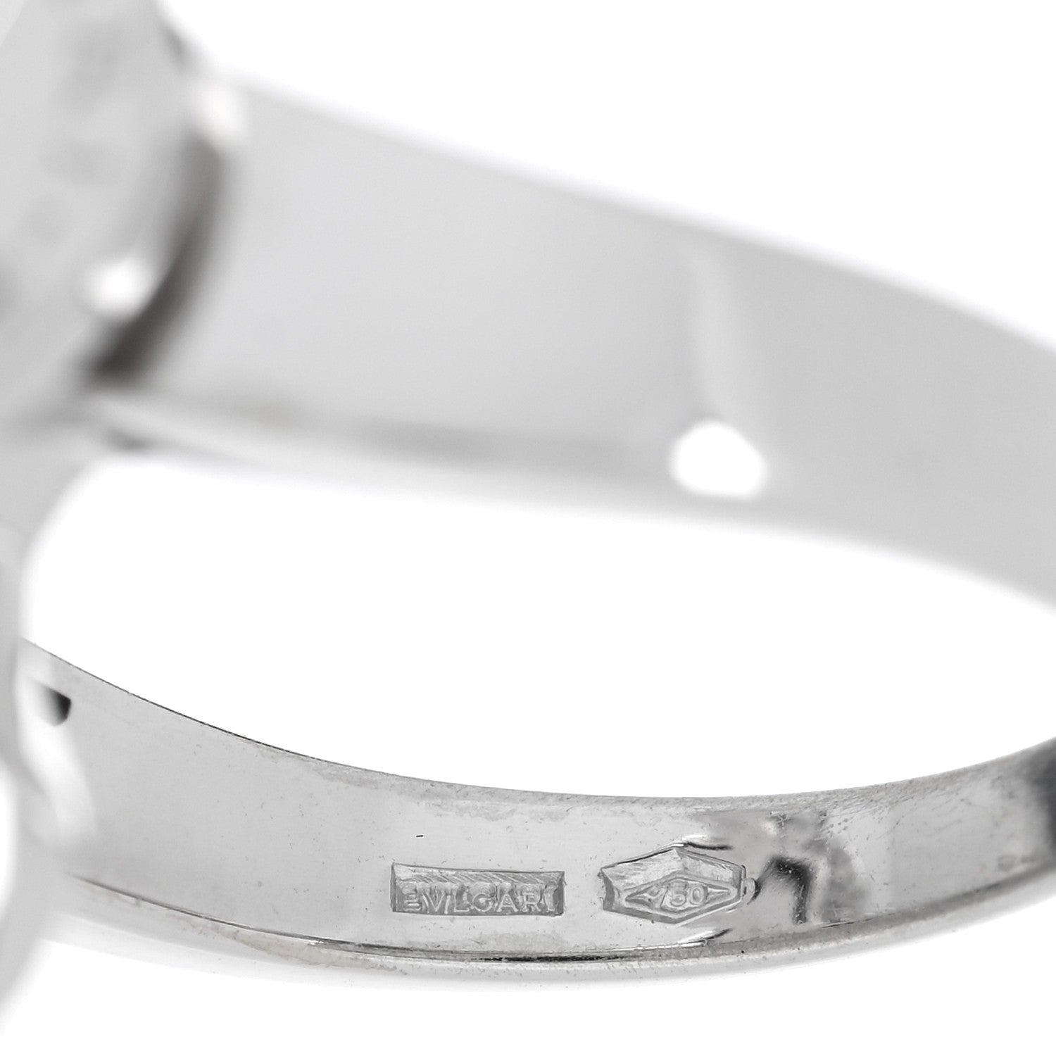 Bulgari 18K White Gold Diamond Cicladi Ring 54 7 4 of 4