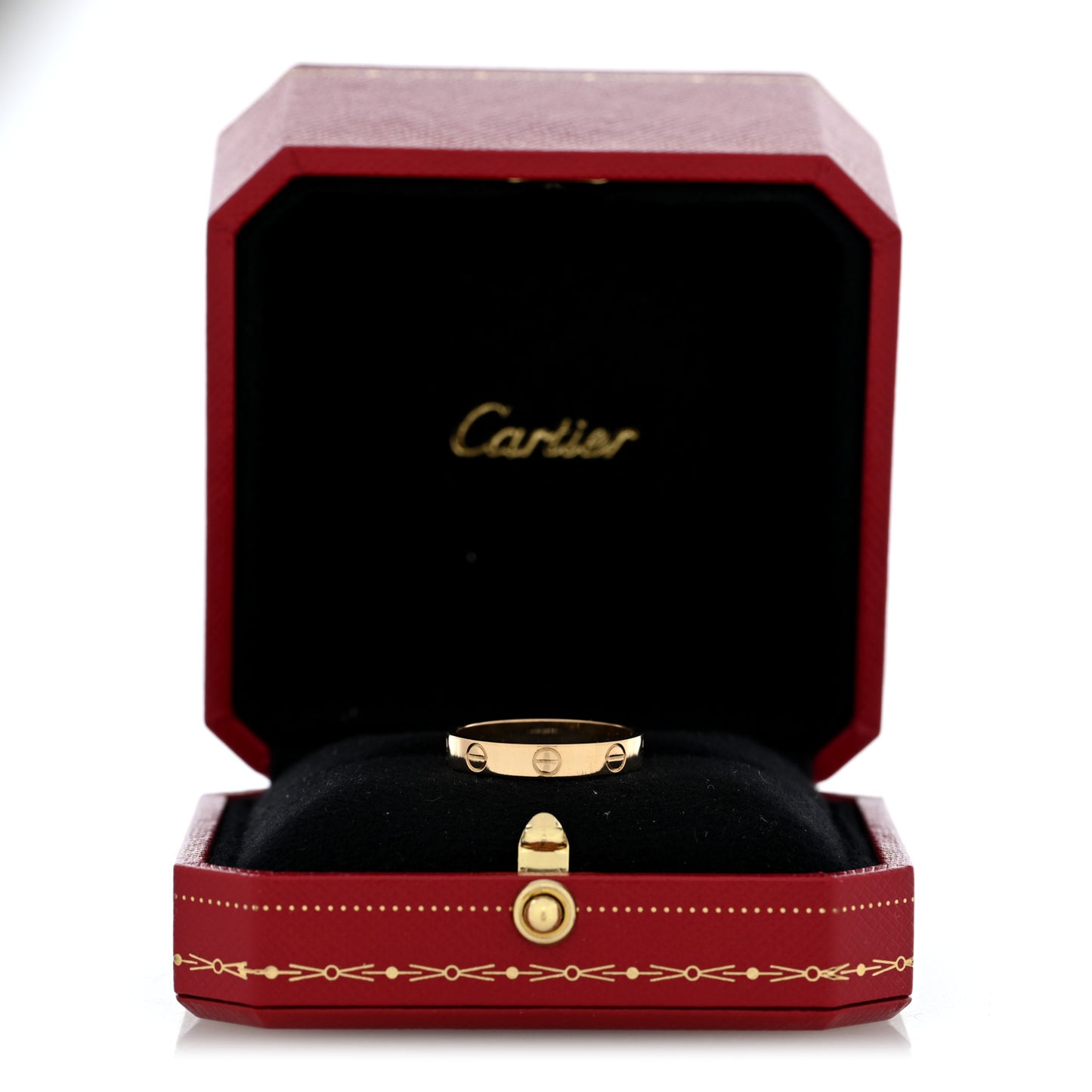 18K Yellow Gold 3.5mm LOVE Wedding Band Ring 57 8