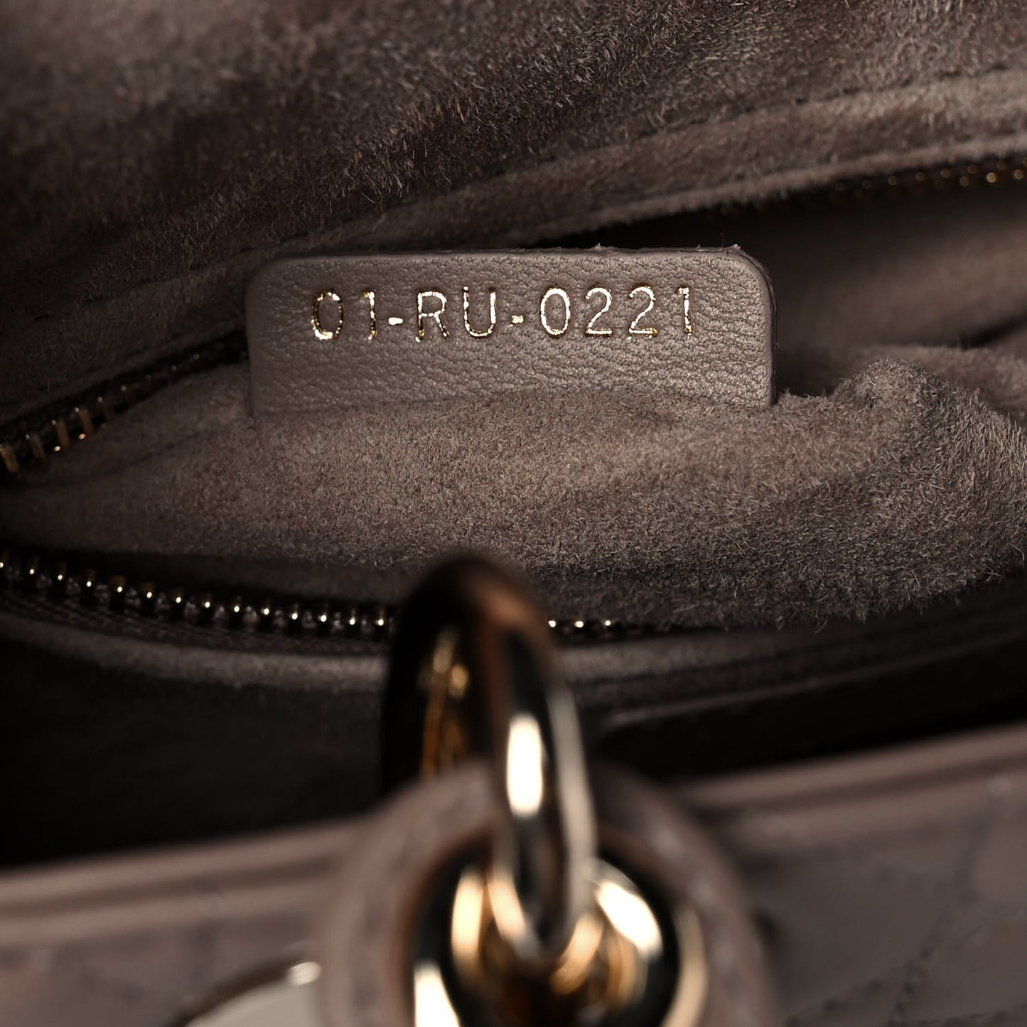 Lambskin Cannage Small My ABCDior Lady Dior Warm Taupe