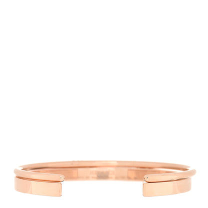 Hermes 18K Rose Gold PM Kelly Clochette Double Cuff Bracelet SH 2 of 4