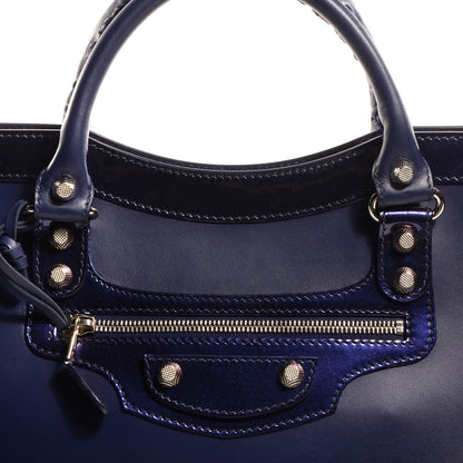 Balenciaga Smooth Calfskin Metallic Patent Giant 12 Silver Hardware City Ultraviolet 9 of 11