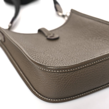 Hermes Taurillon Clemence Amazone Evelyne TPM Etoupe Bleu Indigo 8 of 11