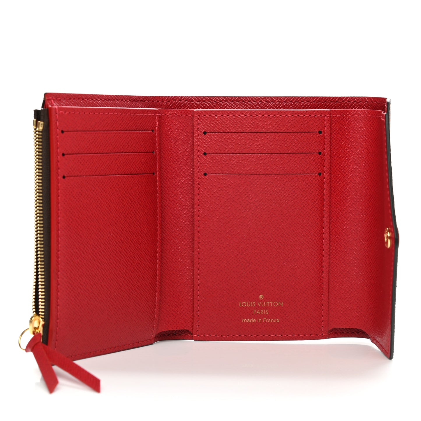 Damier Ebene Victorine Wallet Red