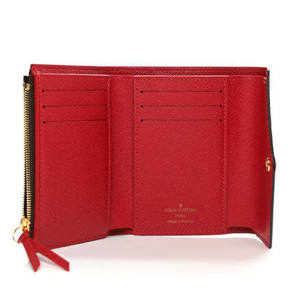 Louis Vuitton Damier Ebene Victorine Wallet Red 5 of 8