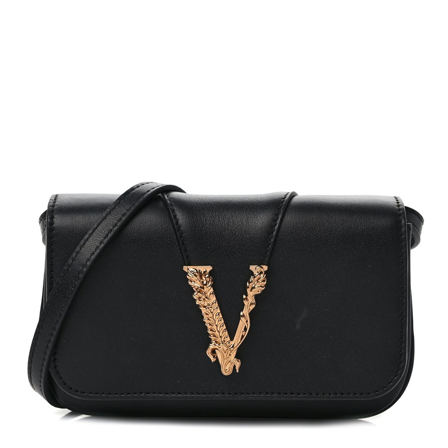 Vitello Virtus Crossbody Black
