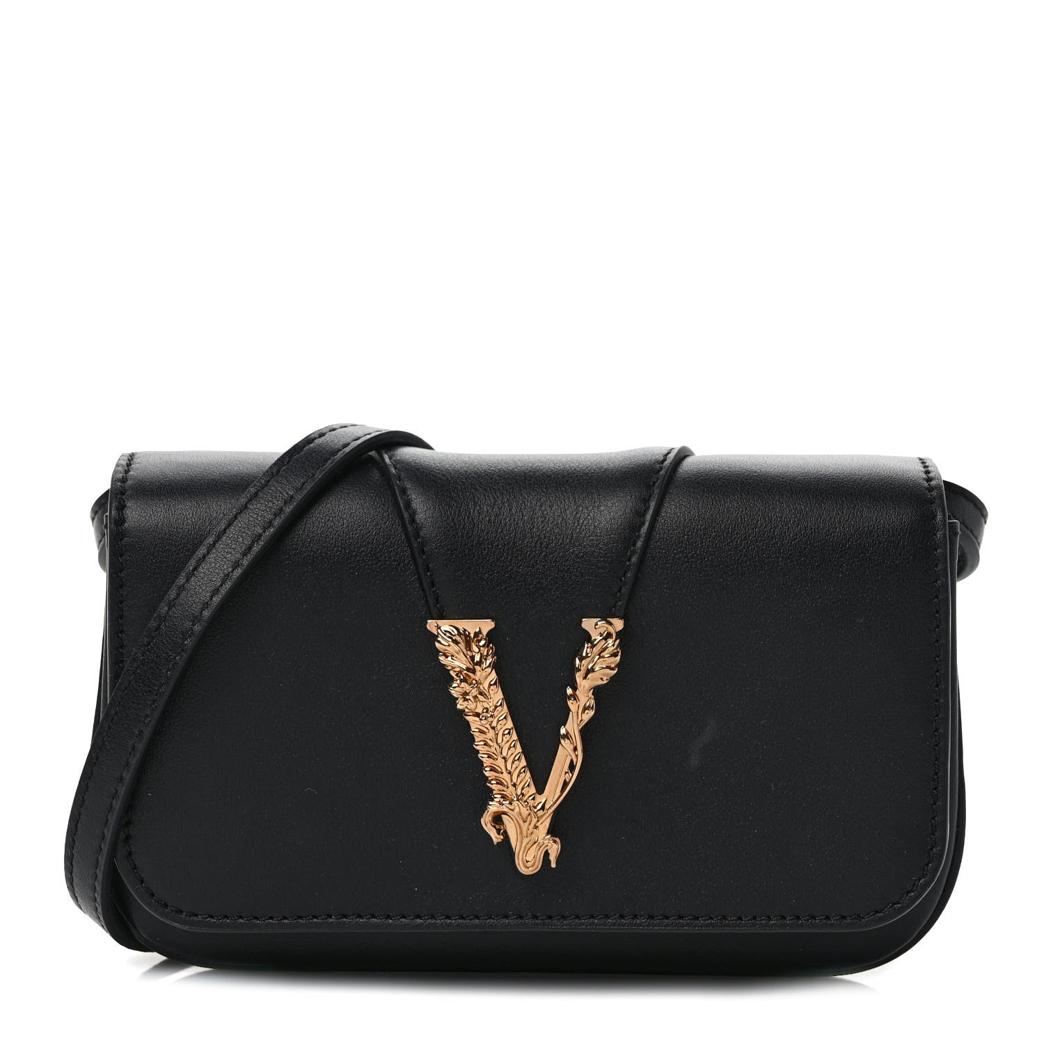 Versace Vitello Virtus Crossbody Black 1 of 8