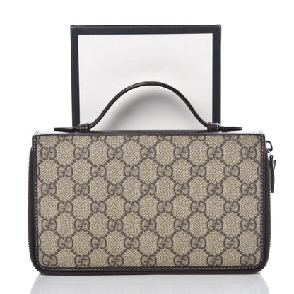Gucci GG Supreme Monogram Travel Document Case Dark Brown 7 of 7