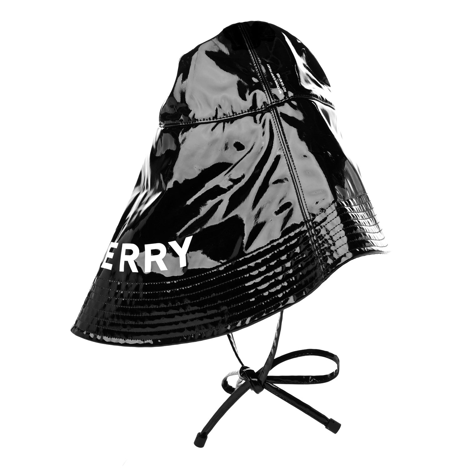 Burberry Vinyl Logo Rain Hat S Black 6 of 14