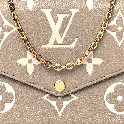Louis Vuitton Empreinte Monogram Giant Felicie Pochette Tourterelle Creme 9 of 11