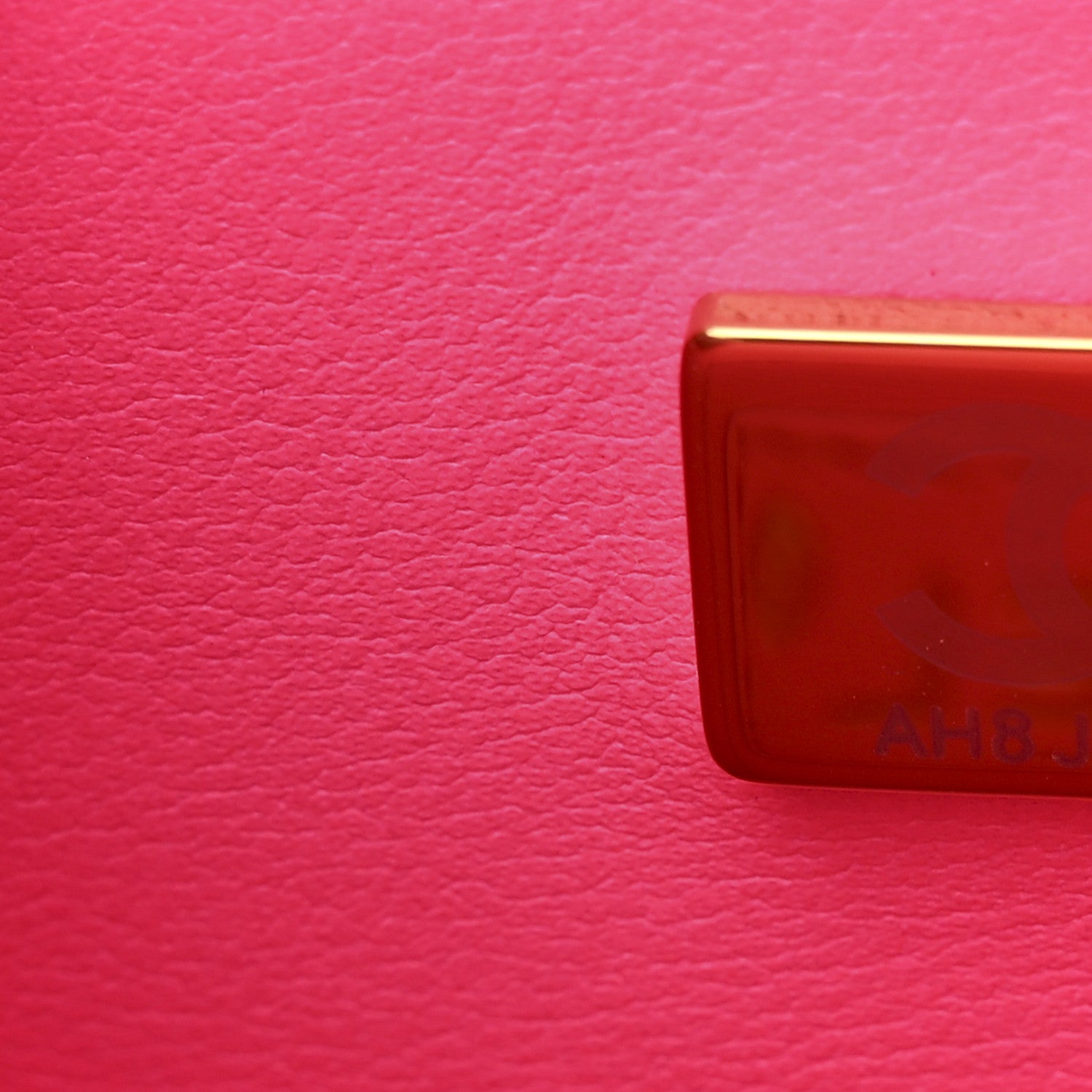 Chanel Patent Quilted CC Vani-Tea Case With Chain Neon Pink 7 of 11