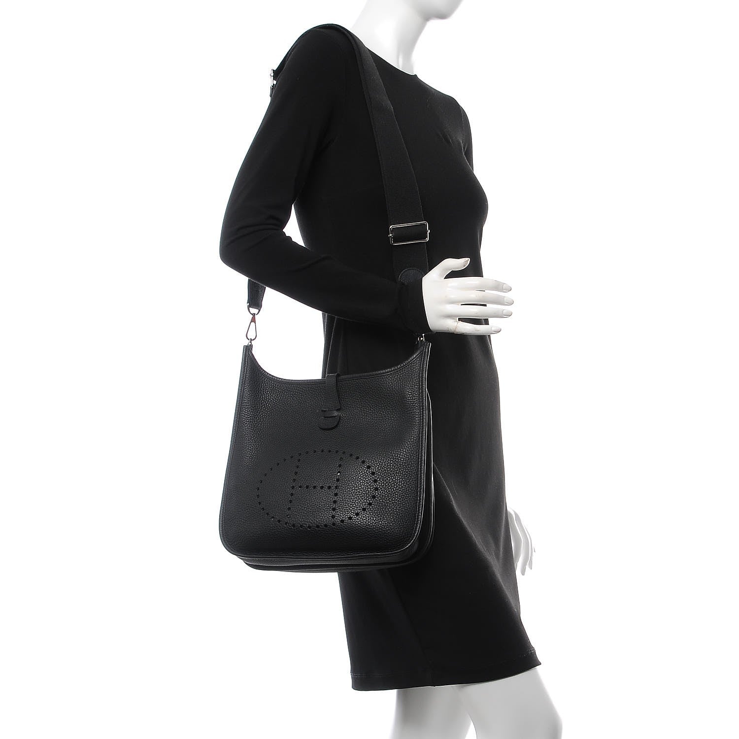 Hermes Taurillon Clemence Evelyne III PM Black 2 of 10