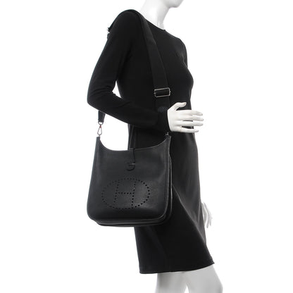 Hermes Taurillon Clemence Evelyne III PM Black 2 of 10