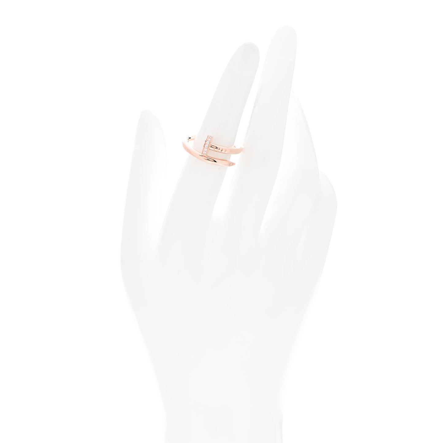 18K Pink Gold Diamond Juste Un Clou Ring 53 6.25
