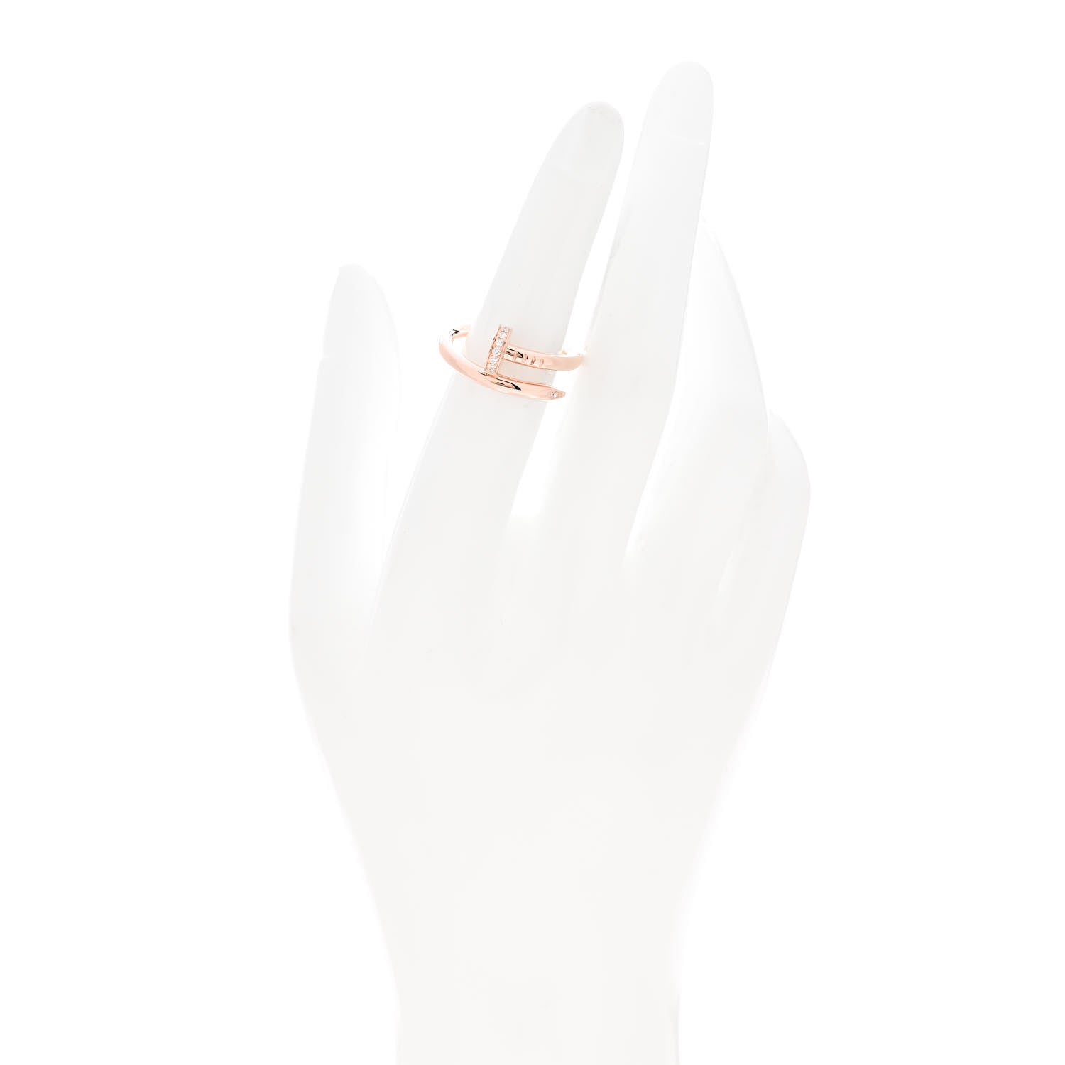 Cartier 18K Pink Gold Diamond Juste Un Clou Ring 53 6.25 2 of 5