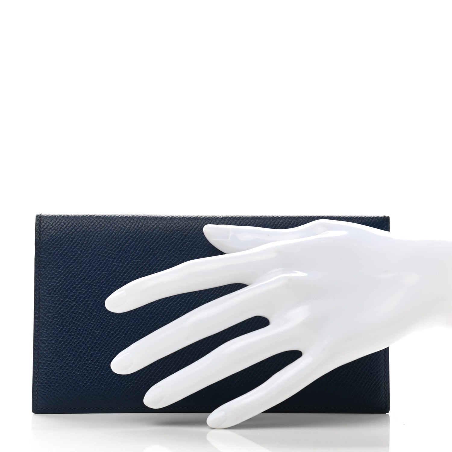 Hermes Epsom MC2 Fleming Checkbook Holder Wallet Bleu Saphir 2 of 6