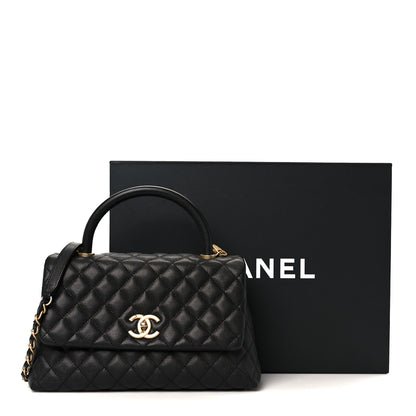 Chanel Caviar Quilted Small Coco Handle Flap Black 12 of 12