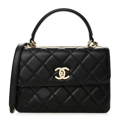 Chanel Lambskin Quilted Small Trendy CC Dual Handle Flap Bag Black 1 of 10