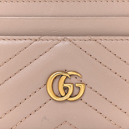 Gucci Calfskin Matelasse GG Marmont Card Holder Porcelain Rose 7 of 9