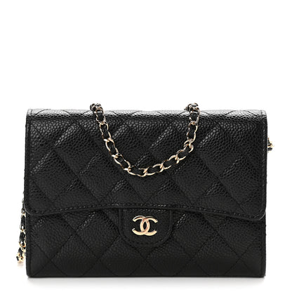 Chanel Caviar Quilted Classic Clutch With Chain Black 1 of 9