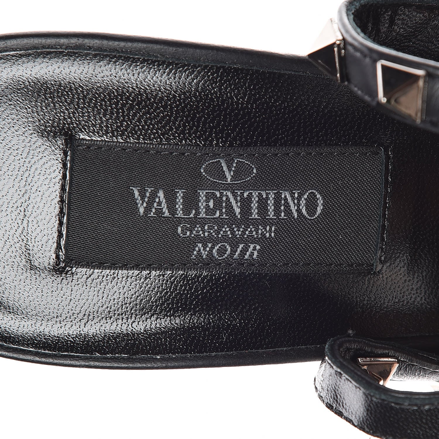 Valentino Garavani Calfskin Nappa Rockstud Ankle Strap 100mm Pumps 39.5 Black 7 of 9