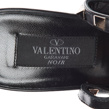 Valentino Garavani Calfskin Nappa Rockstud Ankle Strap 100mm Pumps 39.5 Black 7 of 9