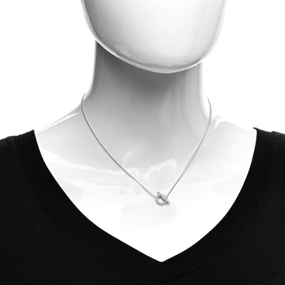 Hermes 18K White Gold Diamond Finesse Pendant Necklace 2 of 5