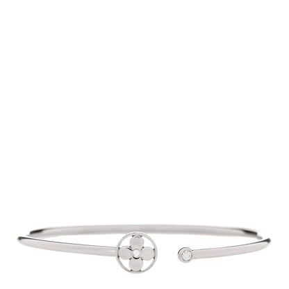 Louis Vuitton 18K White Gold Diamond Idylle Blossom Twist Bracelet 1 of 3