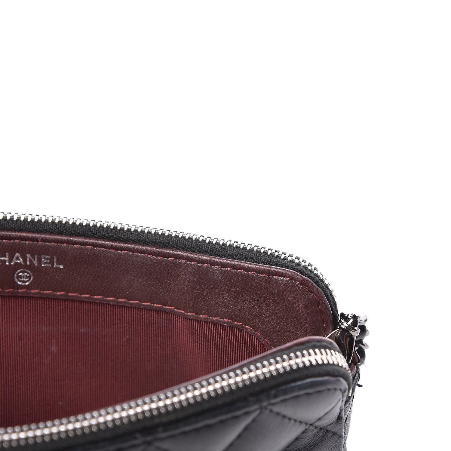 Chanel Lambskin Quilted Small Clutch With Chain Black 7 of 12