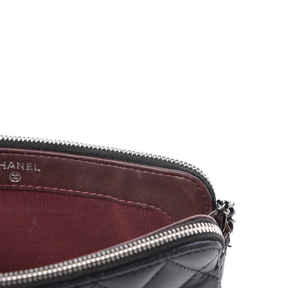 Chanel Lambskin Quilted Small Clutch With Chain Black 7 of 12