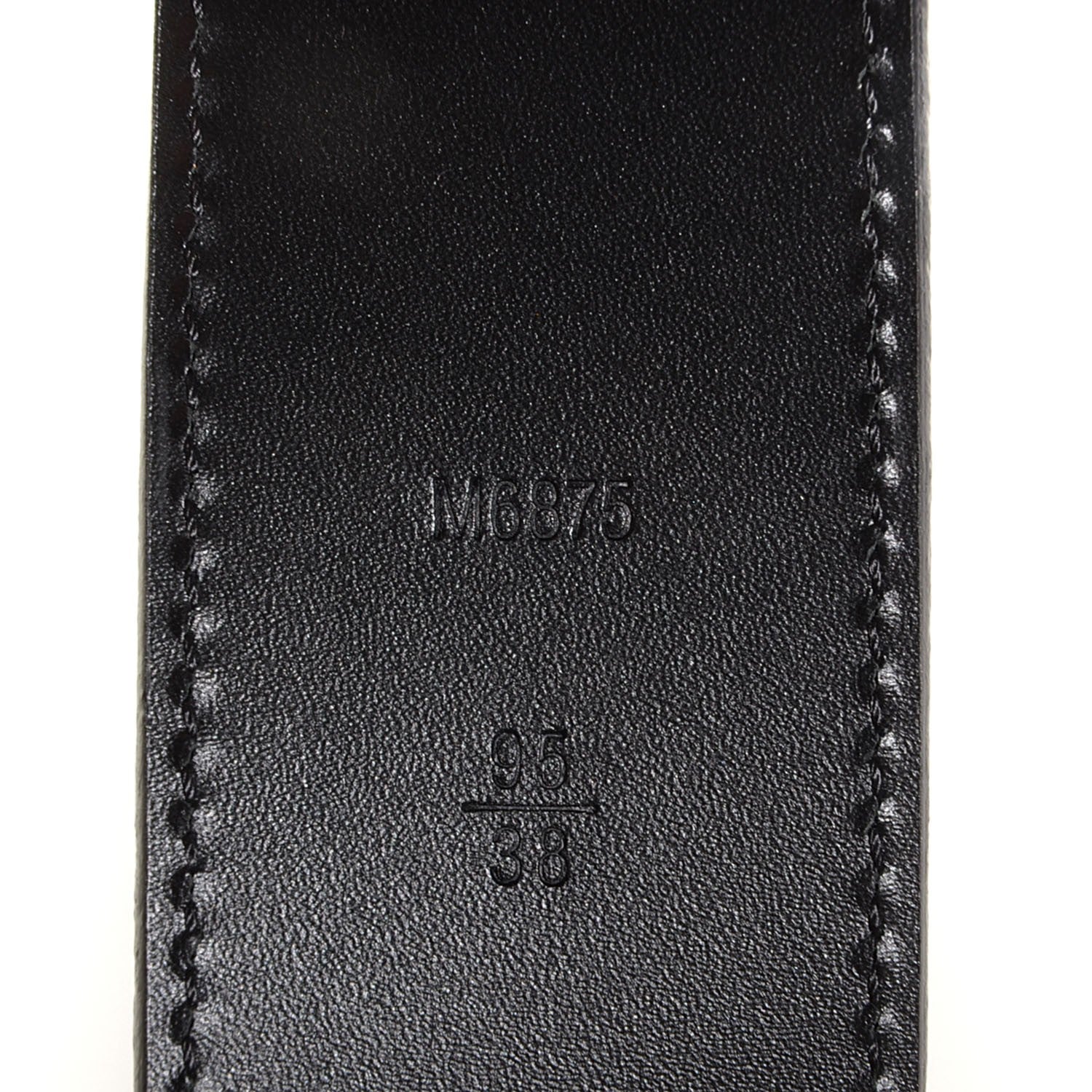 Louis Vuitton Suede Calfskin Mini Damier LV Initials 40MM Belt 95 38 Carbone 3 of 7