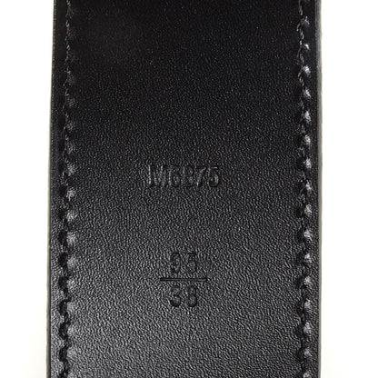 Louis Vuitton Suede Calfskin Mini Damier LV Initials 40MM Belt 95 38 Carbone 3 of 7
