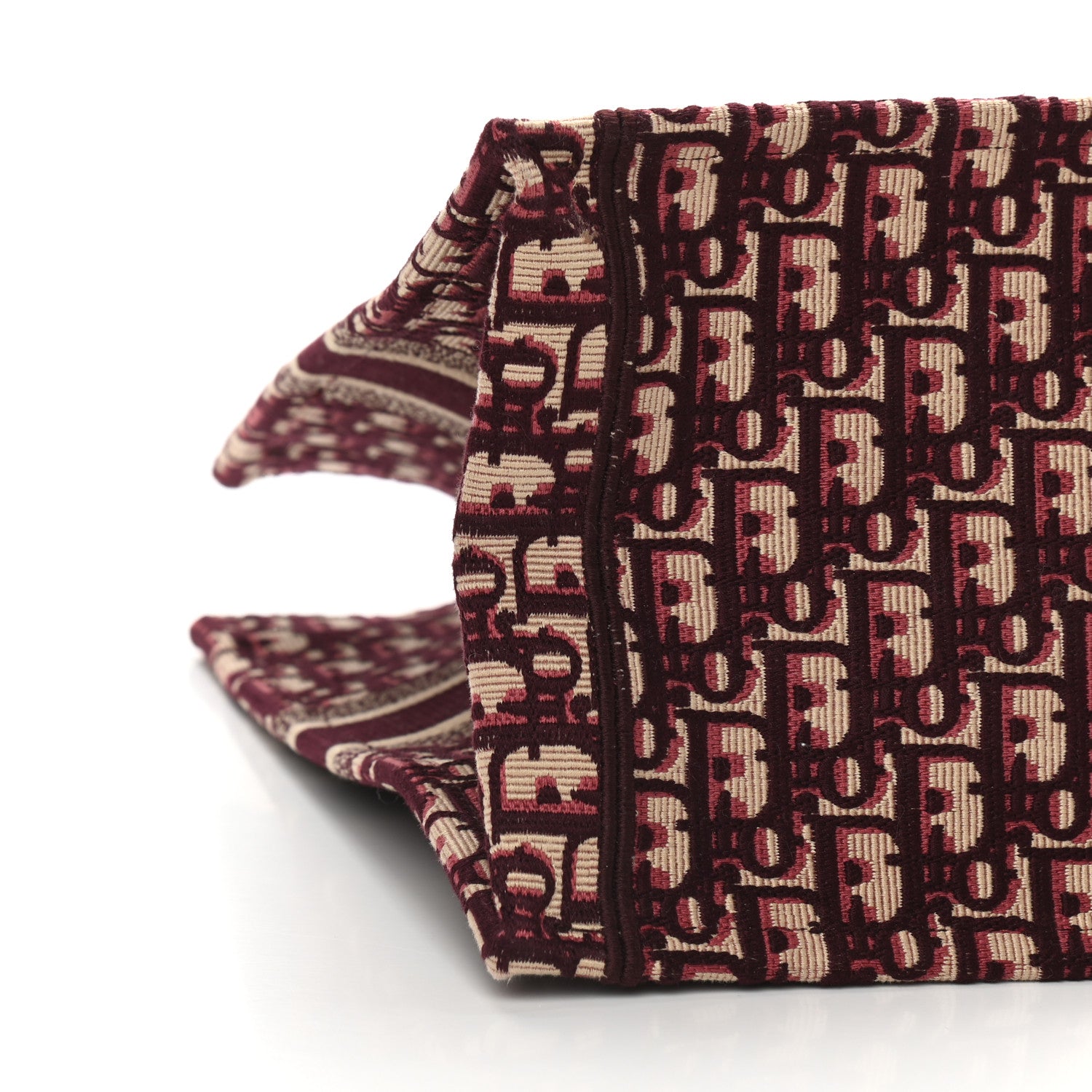 Christian Dior Oblique Large Book Tote Burgundy Multicolor 7 of 8