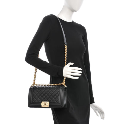Chanel Caviar Quilted Medium Boy Flap Black 2 of 8