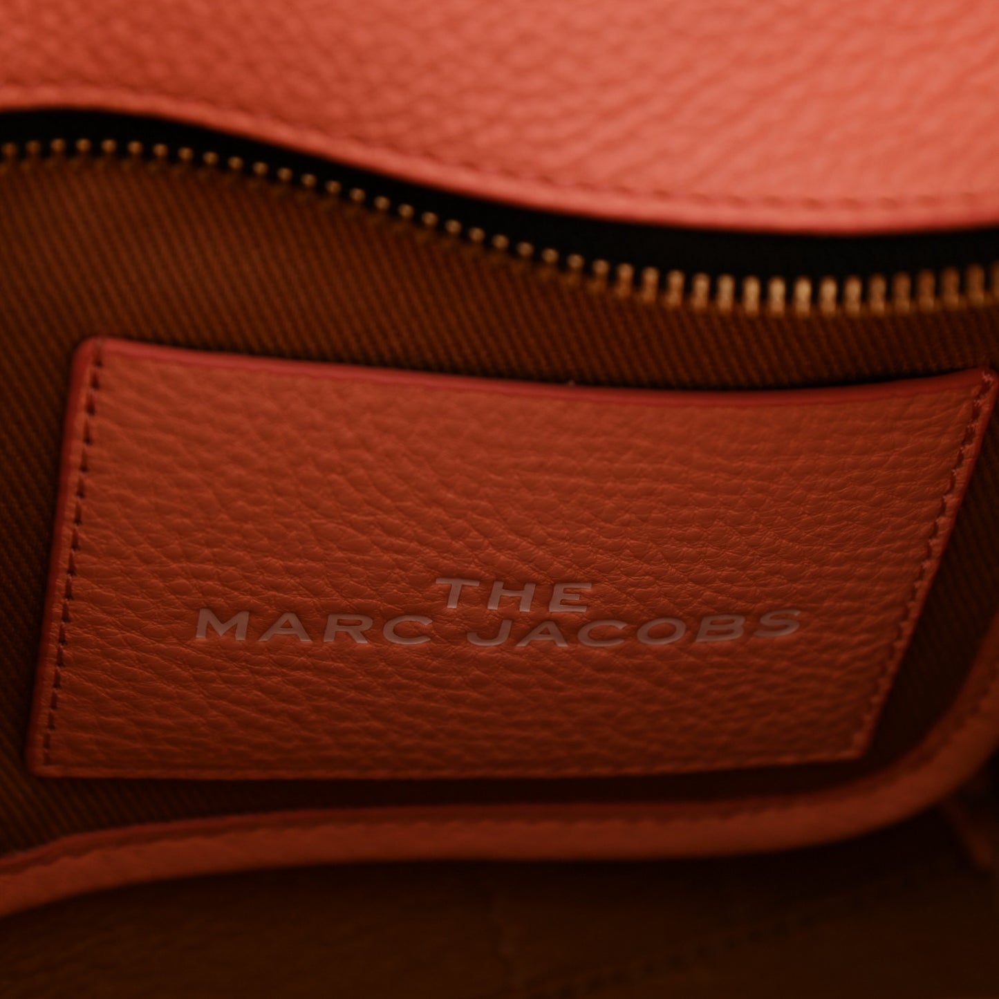 Grained Calfskin Small The Tote Bag Southern Peach