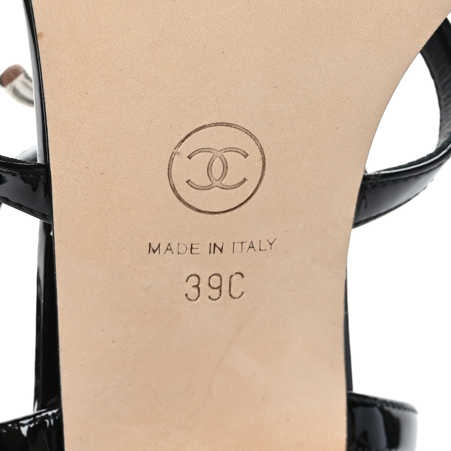 Chanel Patent CC Logo Thong Sandals 39 Black 6 of 7