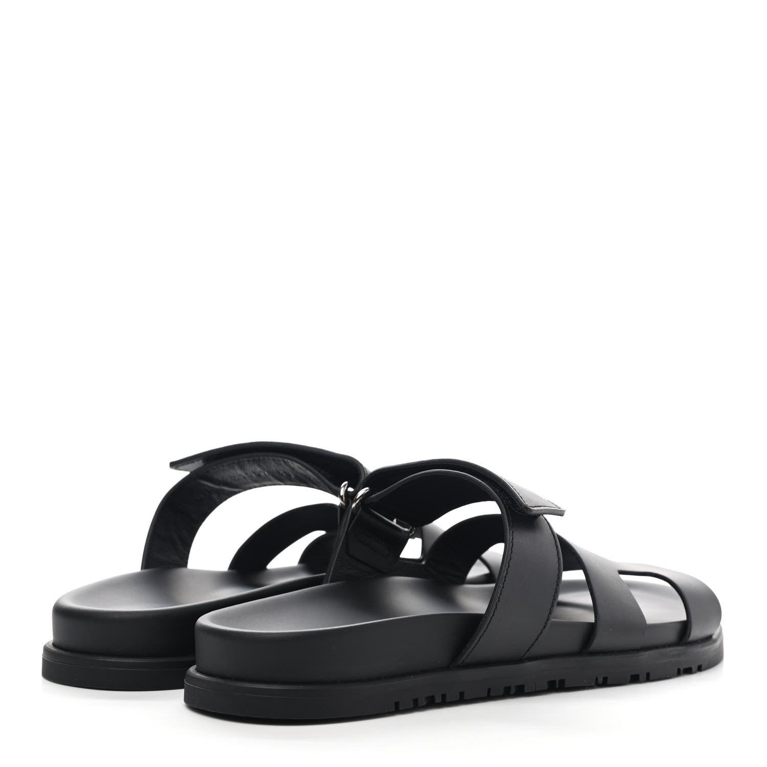 Hermes Calfskin Womens Chypre Sandals 38 Black 8 of 20
