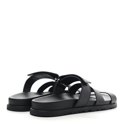 Hermes Calfskin Womens Chypre Sandals 38 Black 8 of 20
