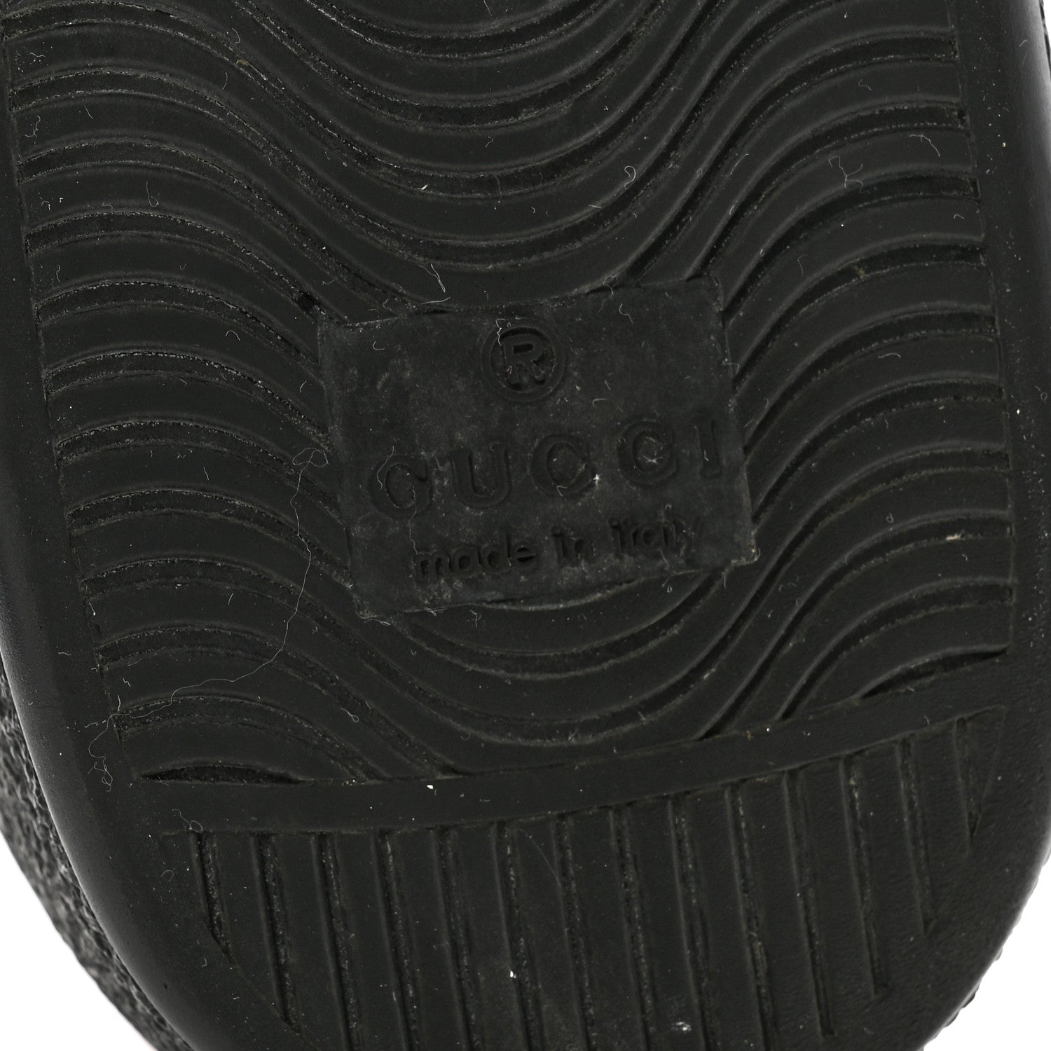 Gucci Calfskin Ayers Web Bee Embroidered Ace Sneakers 37 Black 7 of 11