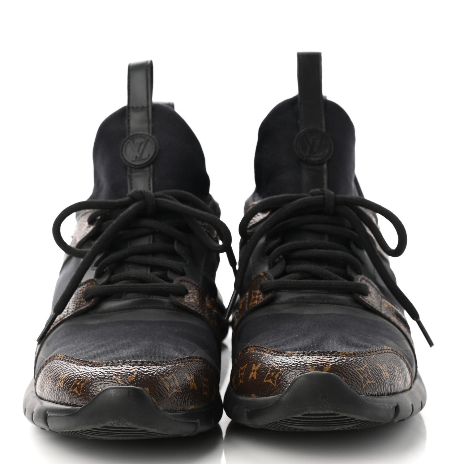 Louis Vuitton Technical Nylon Monogram Rubber Aftergame Sneakers 37 Black 2 of 8